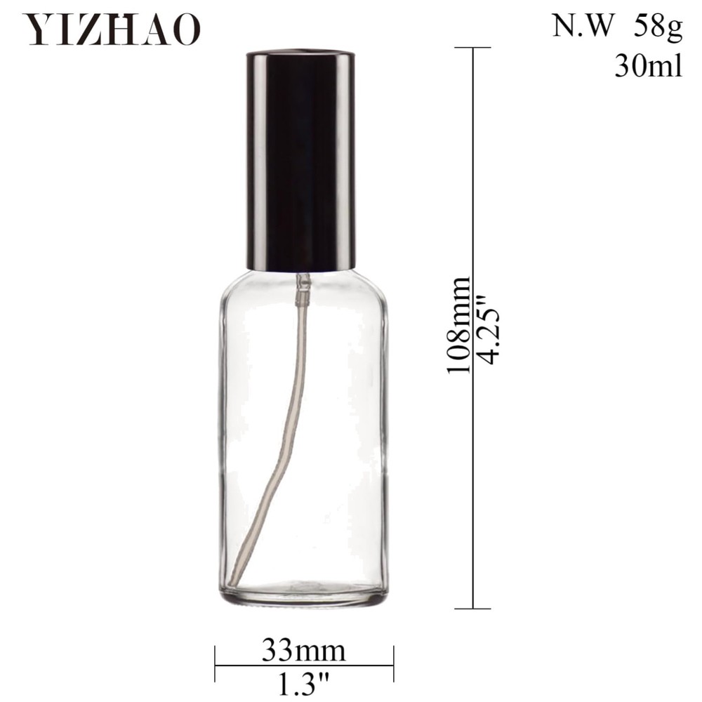 Refillable Fine Mist Spray Bottles - 1oz Capacity