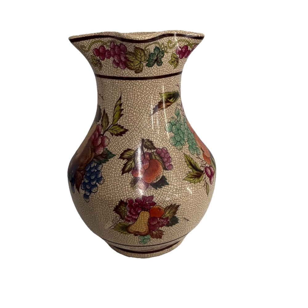 VINTAGE POTTERY PITCHER Fruit