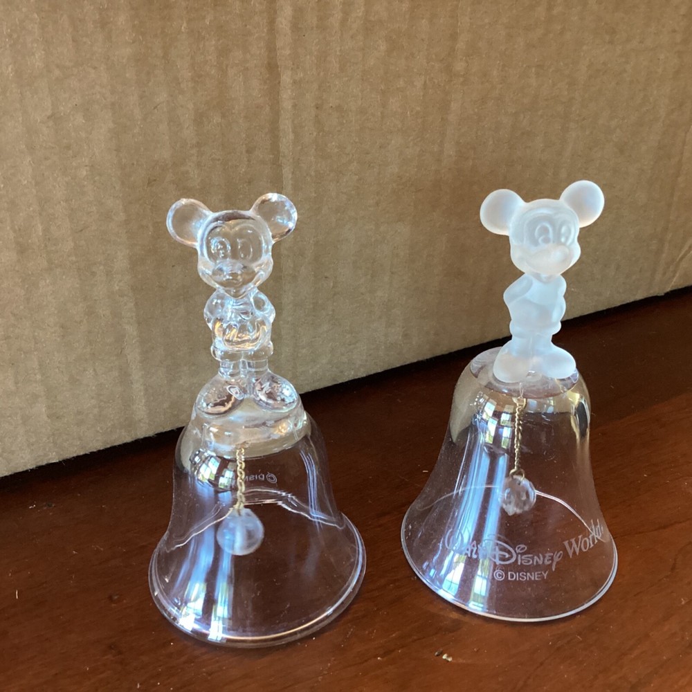 Clear and frosted Mickey Mouse bells