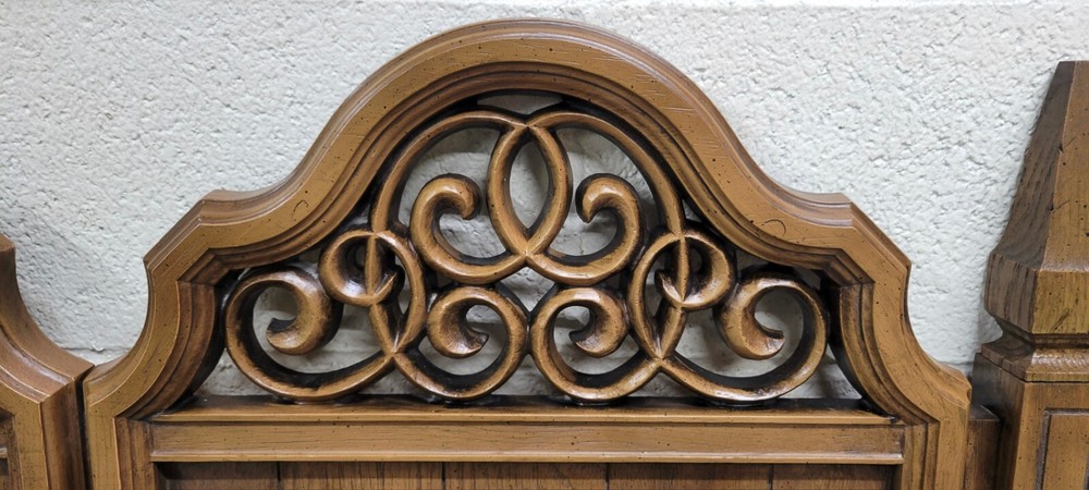 Vintage Hollywood Regency Style King Size Headboard