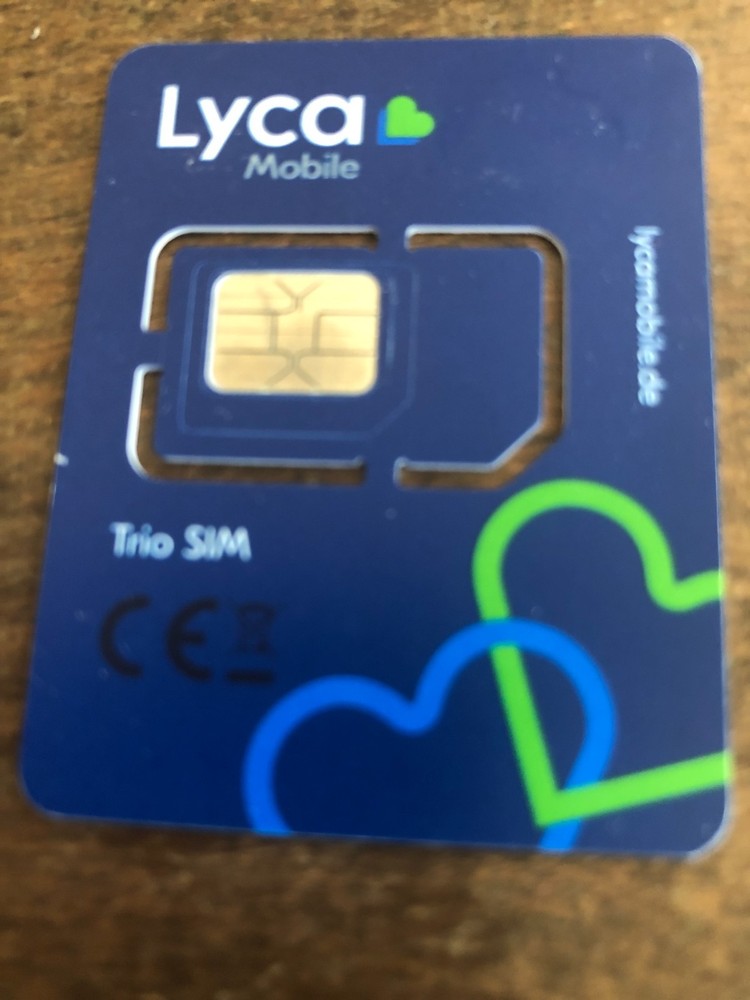 German Lyca sim card without credit to sell