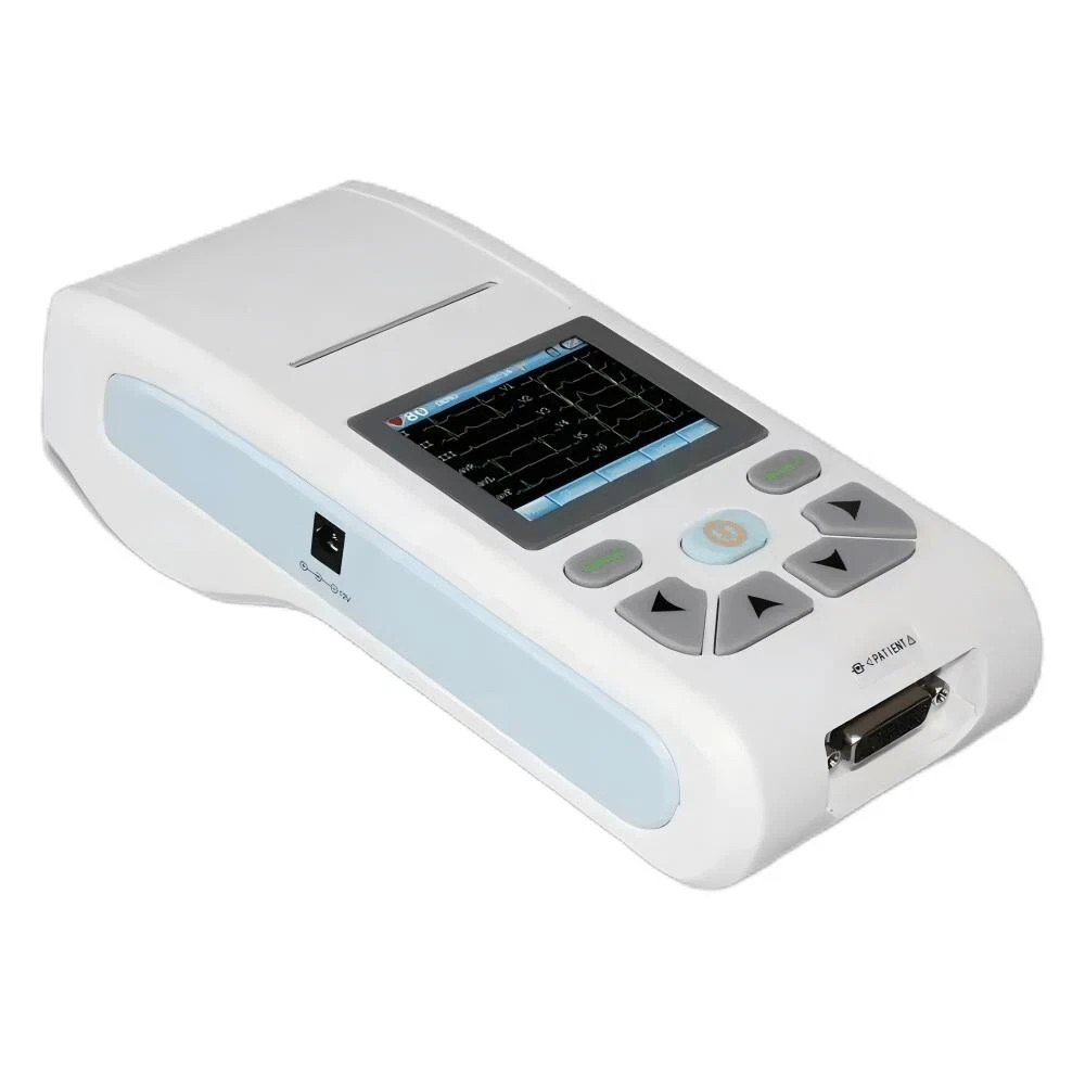 Touch Screen ECG90A Single Channel 12 Leads ECG Machine Printer USB PC Software