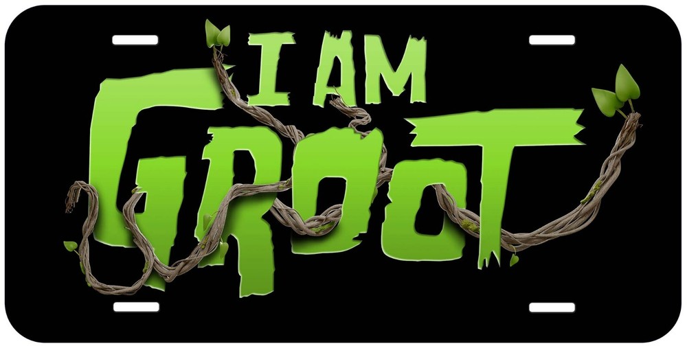 I Am Groot Novelty Car License Plate