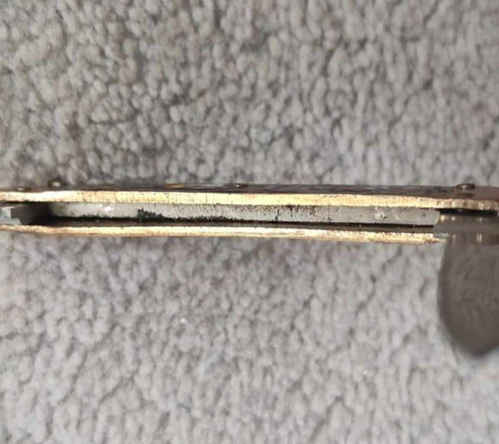 Folding pen knife, vintage USSR enamel