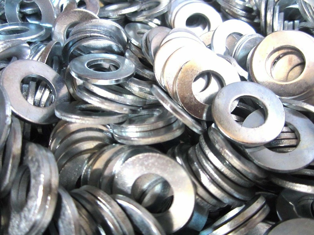 1000 3/8 SAE Flat Washers Zinc Plated
