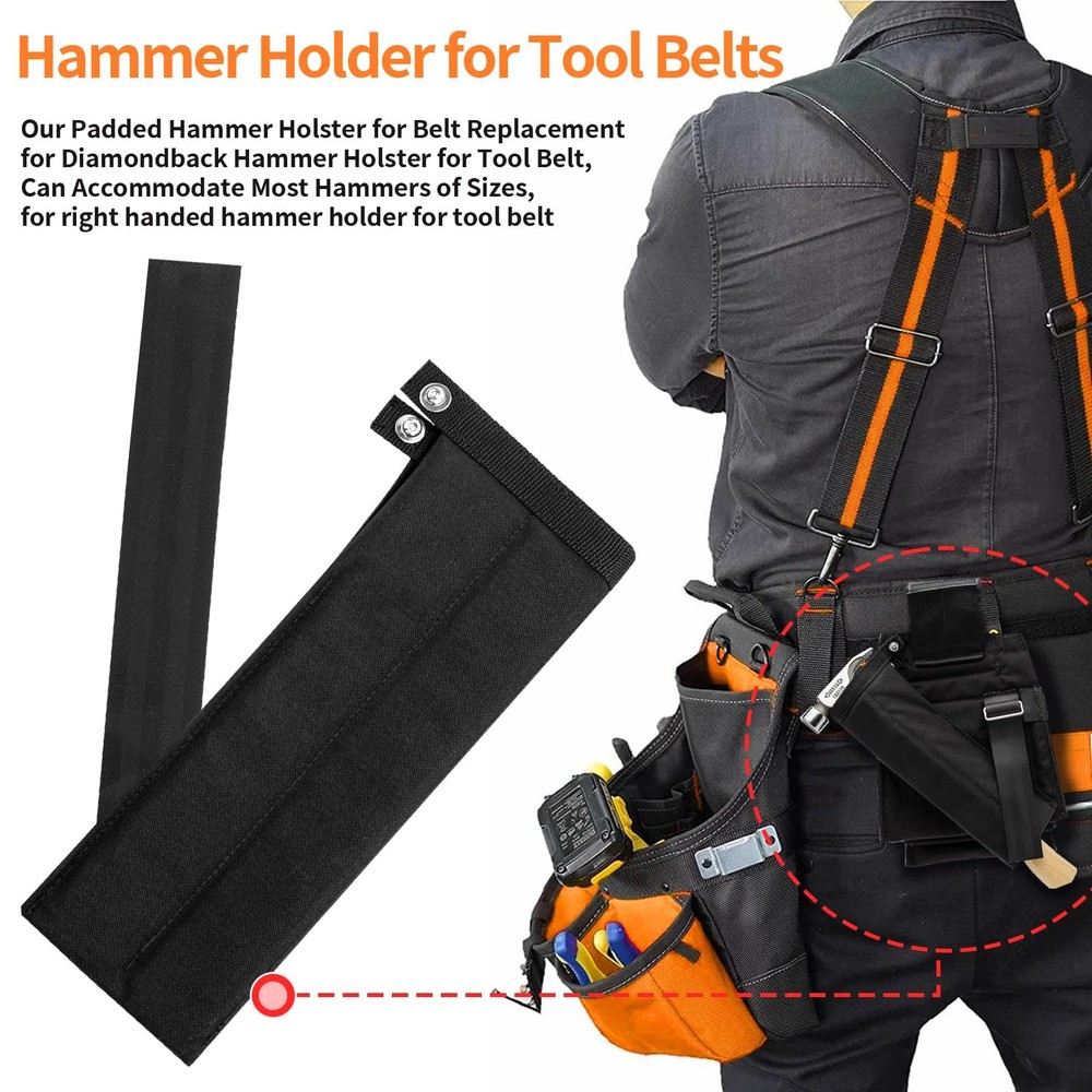Padded Hammer Holster for Belt Replacement Diamondback BLACK