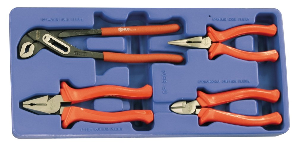 Genius Tools 4 Piece General Purpose Pliers Set - CP-5804
