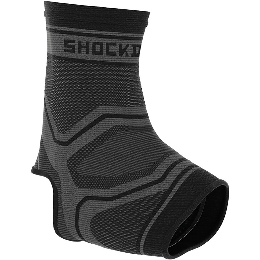Shock Doctor Compression Knit Ankle Sleeve - Gray/Black