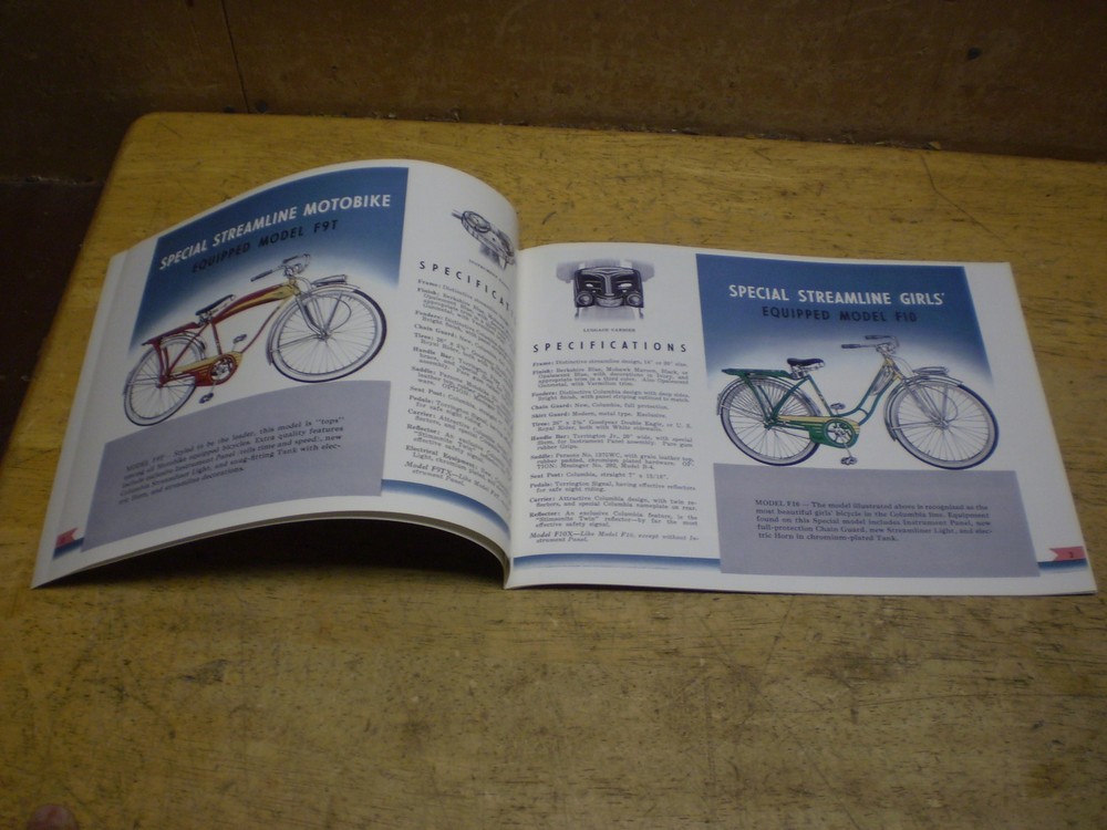 1941 Columbia Superb Bicycle Brochure Catalog Commorative Vintage Collectable