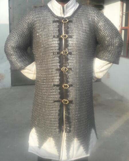 flat rivited with warser shirt chainmail half sleeve oiled