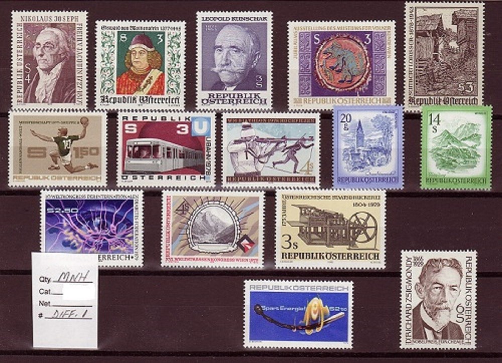AUSTRIA- AUTRICHE LOT# DIFF1 - MNH