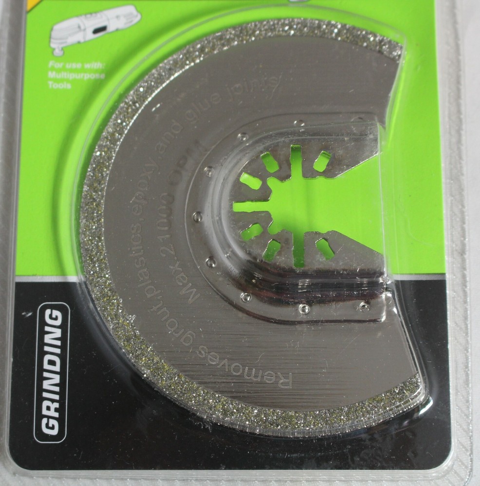 Warrior 3-1/2” Diamond Grit Half-Moon Blade # 61829 Multi-Tool Grinding Blade NE