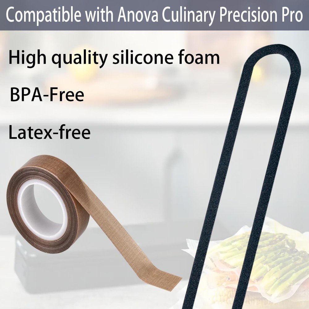 4 Pack Foam Replacement Gaskets compatible with Anova Culinary Precision Vacu...