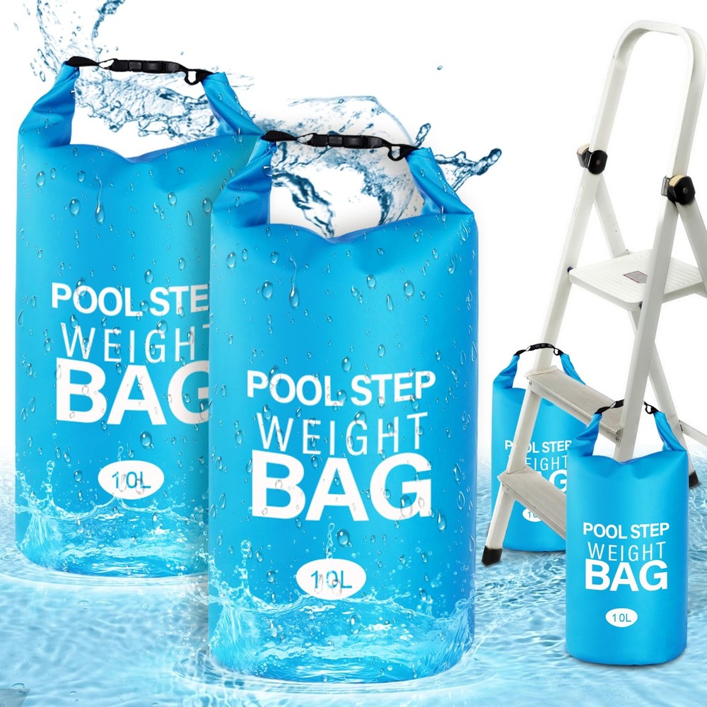 Pool Step Weights, Ladder Weights for Above Ground Pools, 2 Sky Blue