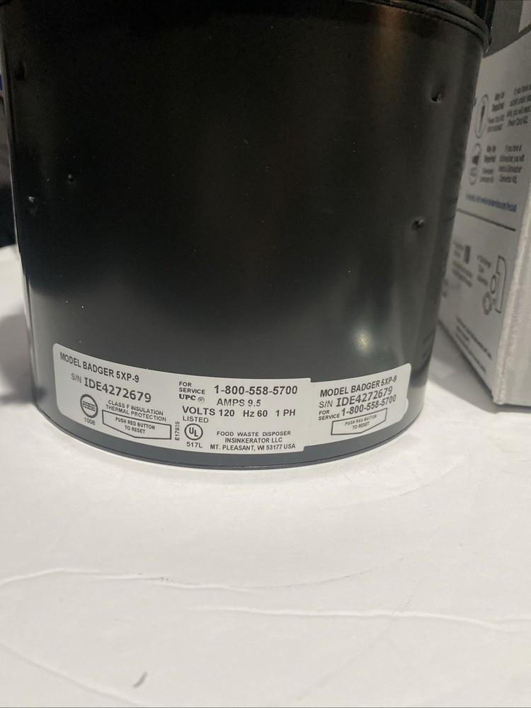 InSinkErator Garbage Disposal, Badger 5XP, 3/4 HP Continuous Feed