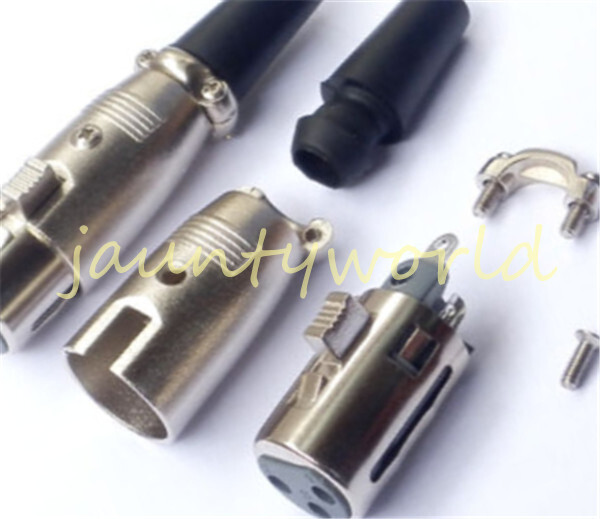 1PCS MicrophPatch XLR Female 3-pin Plug Connector