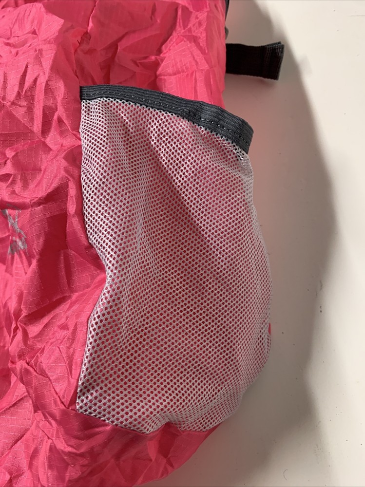 Huwaijianfeng Packable Lightweight Foldable Durable Backpack Daypack Pink Nylon