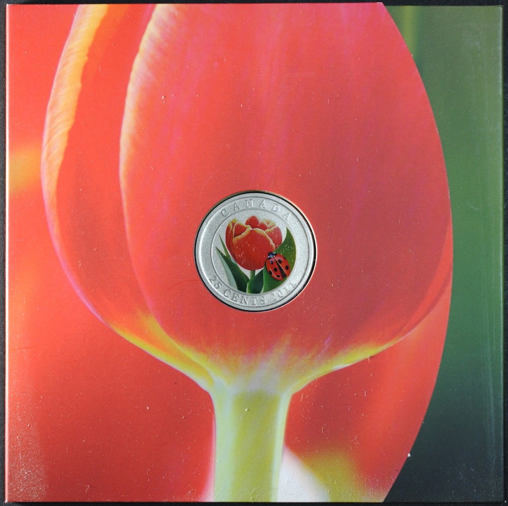 2011 Canada 25 Cents Specimen Tulip