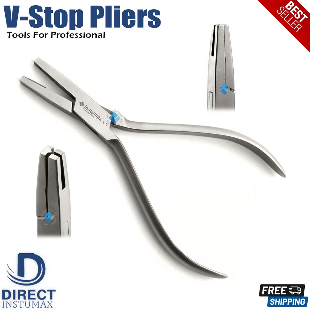Dental V-Stop Plier Orthodontic Archwire Forming Loop Notch V Bend Braces Tools