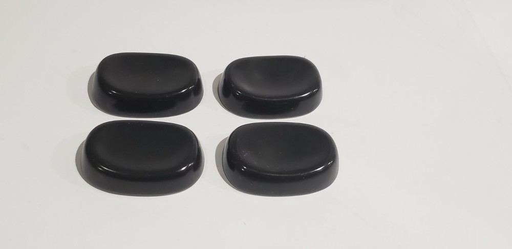 Japanese Chopstick Rest black Glazed ceramic Indented 4 pcs