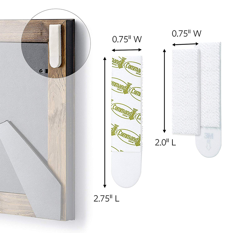 Command Easel Back Picture Hanging Strips, 17212-ES, Medium, 2 Strips/Spacers