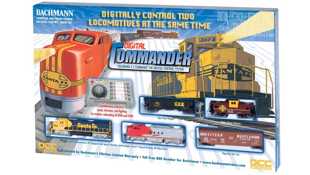 Bachmann HO Scale 00501 Santa Fe Digital Commander Train Set NEW