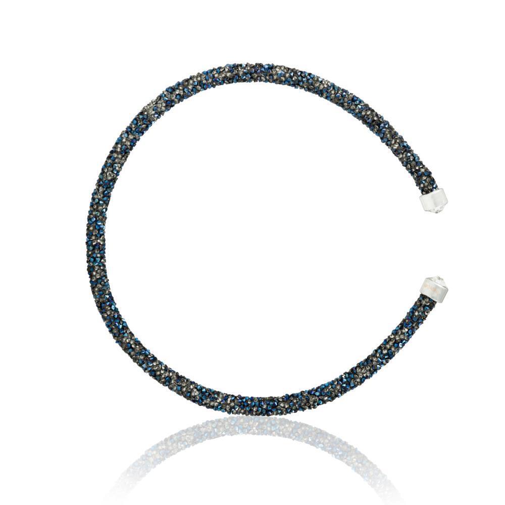 Matashi Metallic Blue Glittery Luxurious Crystal Bangle Bracelet Gift Ready!