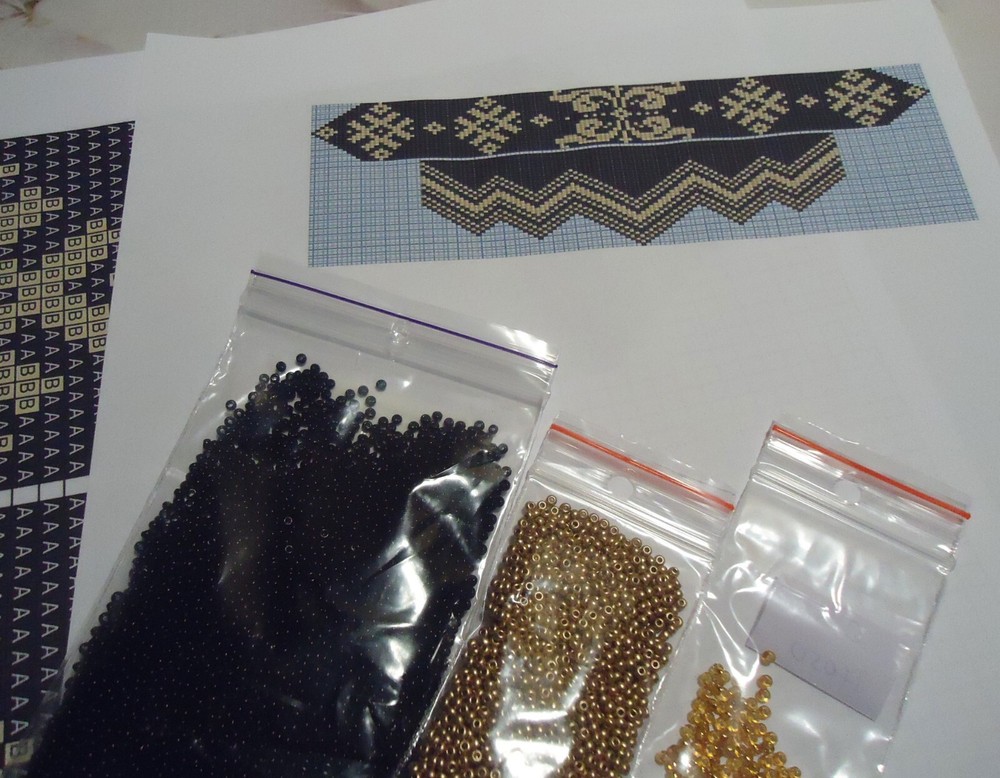 Kit for making a necklace gerdan. Beading Loom Pattern. #2