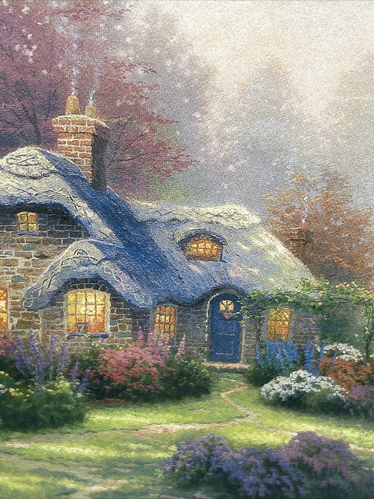 Thomas Kinkade Stained Glass Clock Collection Glass Panel - Spring
