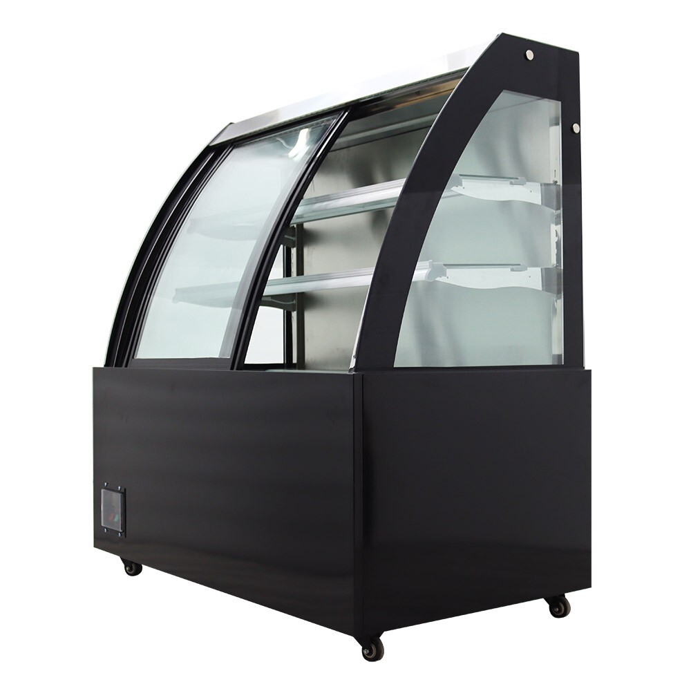 TECHTONGDA 3 Layers Refrigerated Display Cabinet LED Lighting Front Sliding Door