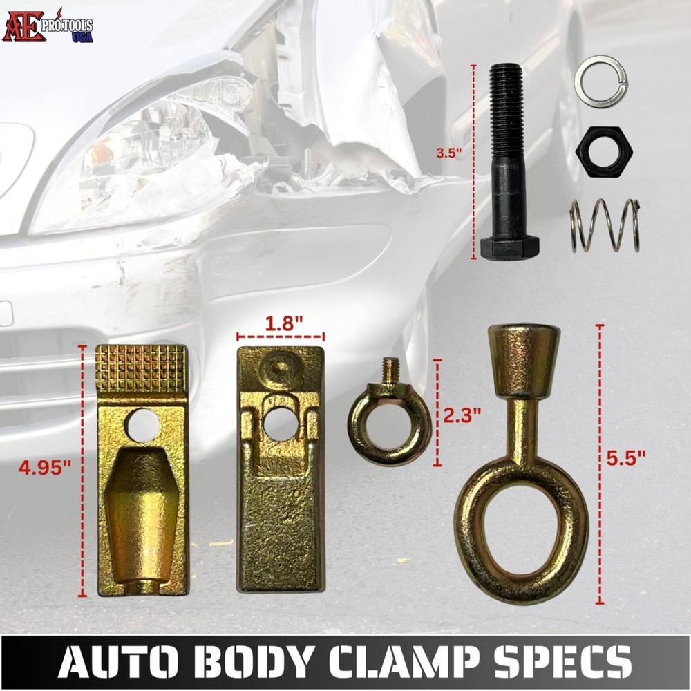 5 Ton Self Tightening 2-Way Auto Body Pull Clamp | Dent Removal, Pulling Tool