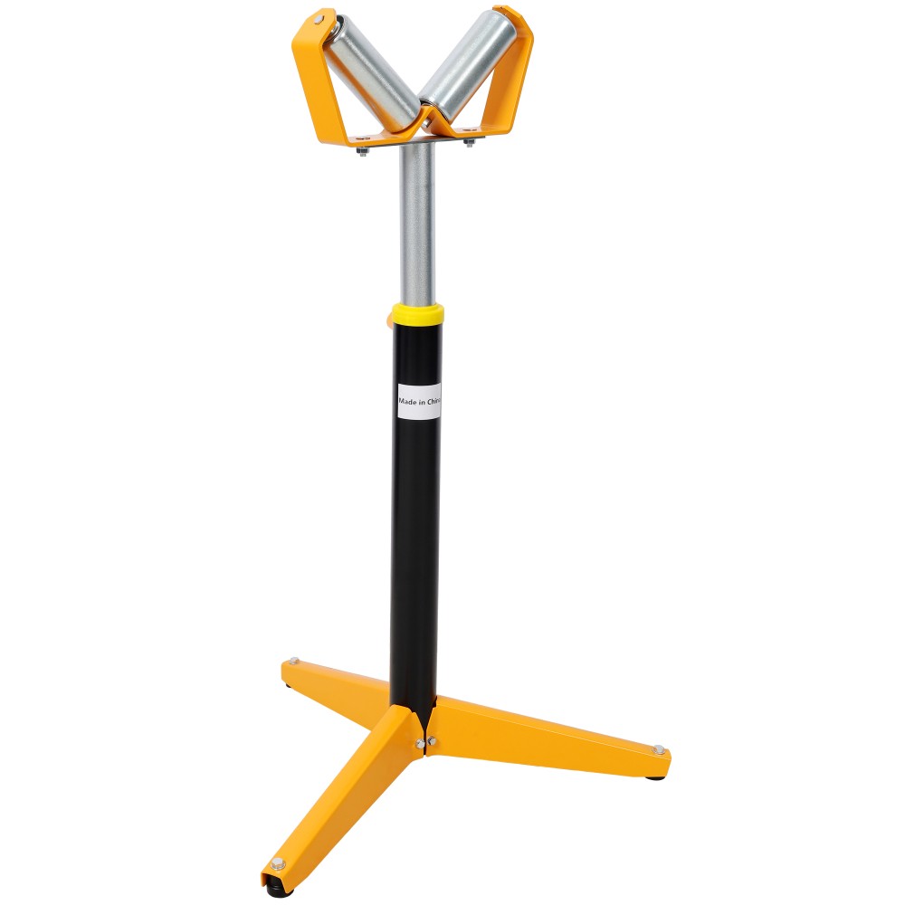 Adjustable V-Shape Roller Stand for Woodworking & Construction