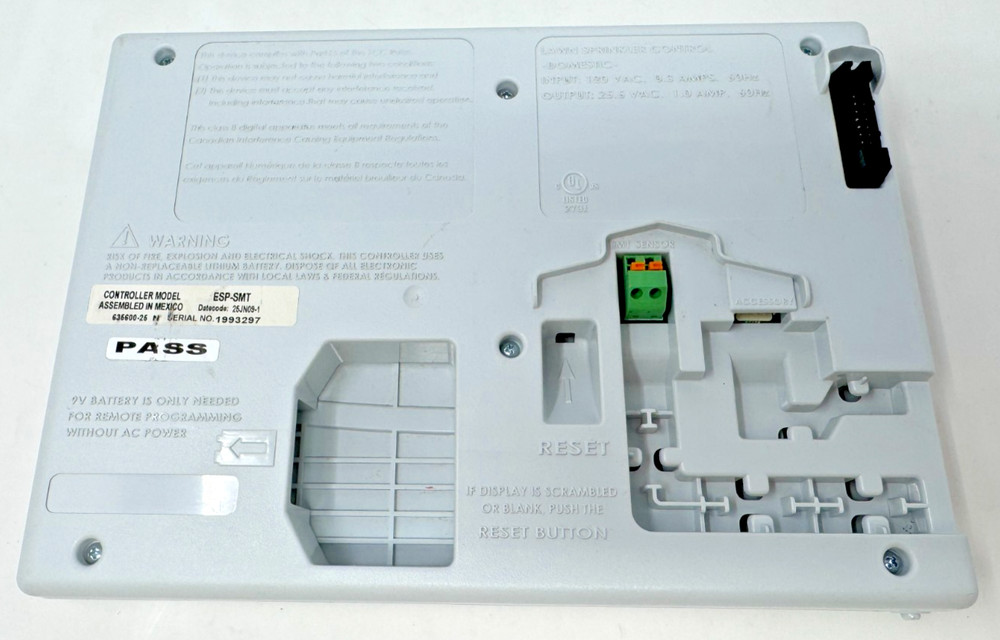 Rain Bird Irrigation Sprinkler System Controller ESP-SMT - Display Only -