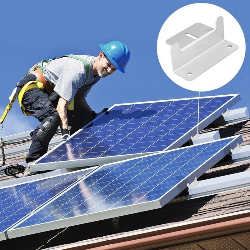 Solar Panel Z Bracket Mounting Mounts Set Solar Panel RV Boat Roof Wall Flat