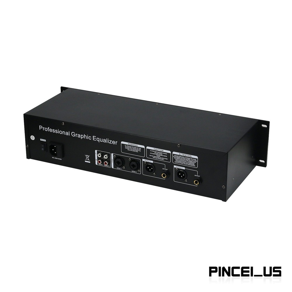 Professional Graphic Equalizer Dual 31-Band Spectrum Display for Stage Home Uses