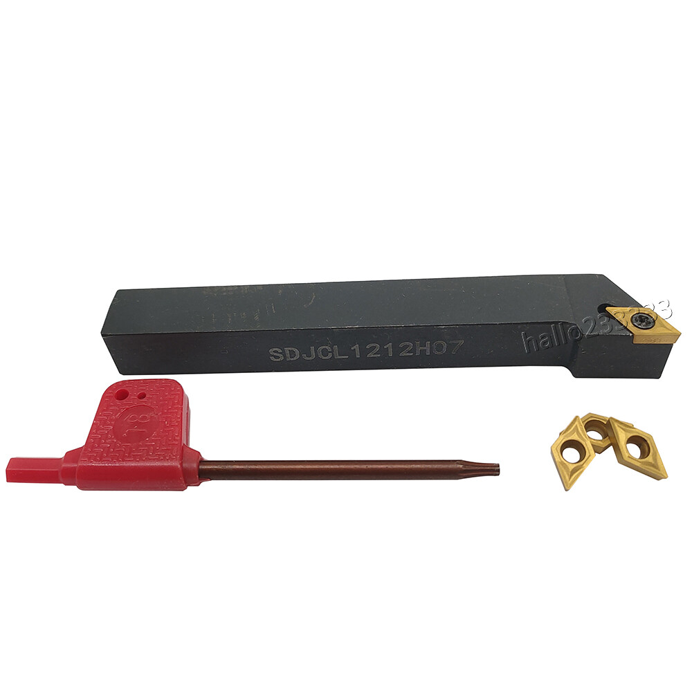 93° Left Hand SDJCL1212H07 External Turning Tool Holder + DCMT070204 inserts