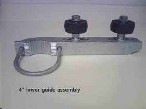 Galvanized Lower Guide Assembly- for 4" OD  Round Post