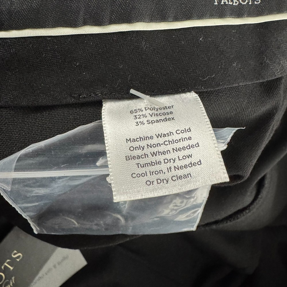 Talbots Heritage Pants 20W Black Polyester Blend Stretch Office NWT PT-2625
