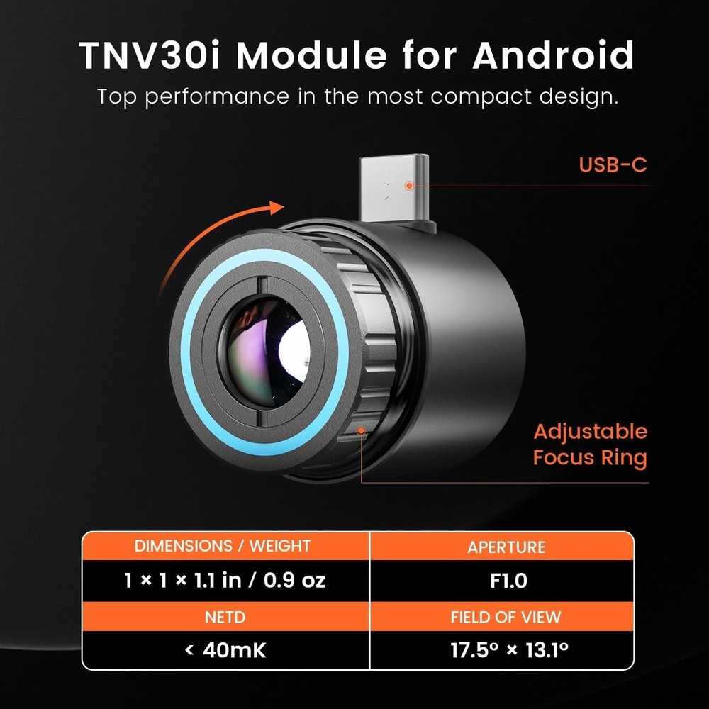Thermal Monocular Infrared Camera 512x384 Night Vision Long-Range Scope
