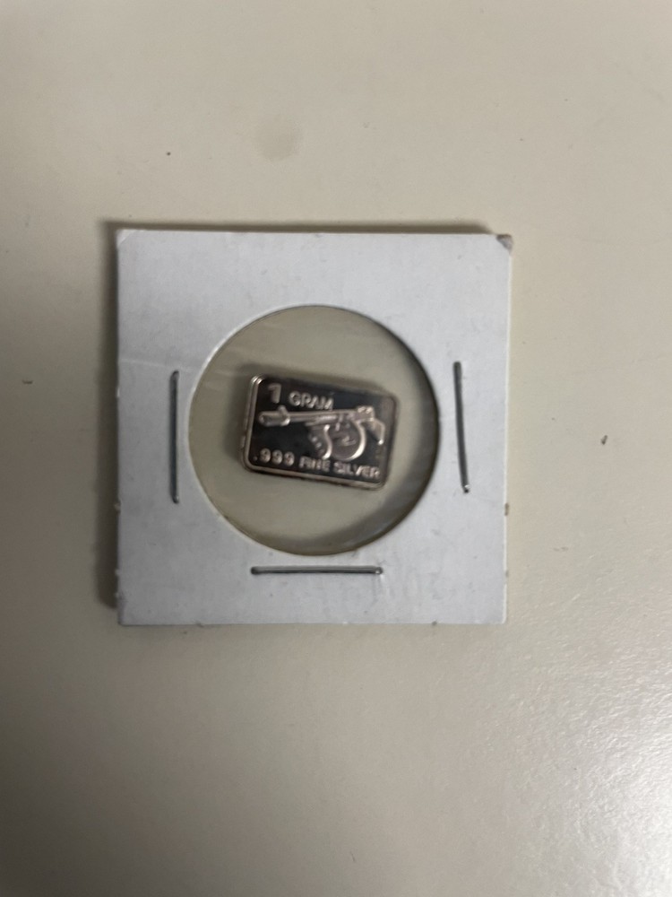 Silver Bar 1 Gram pistol and machine gun Design