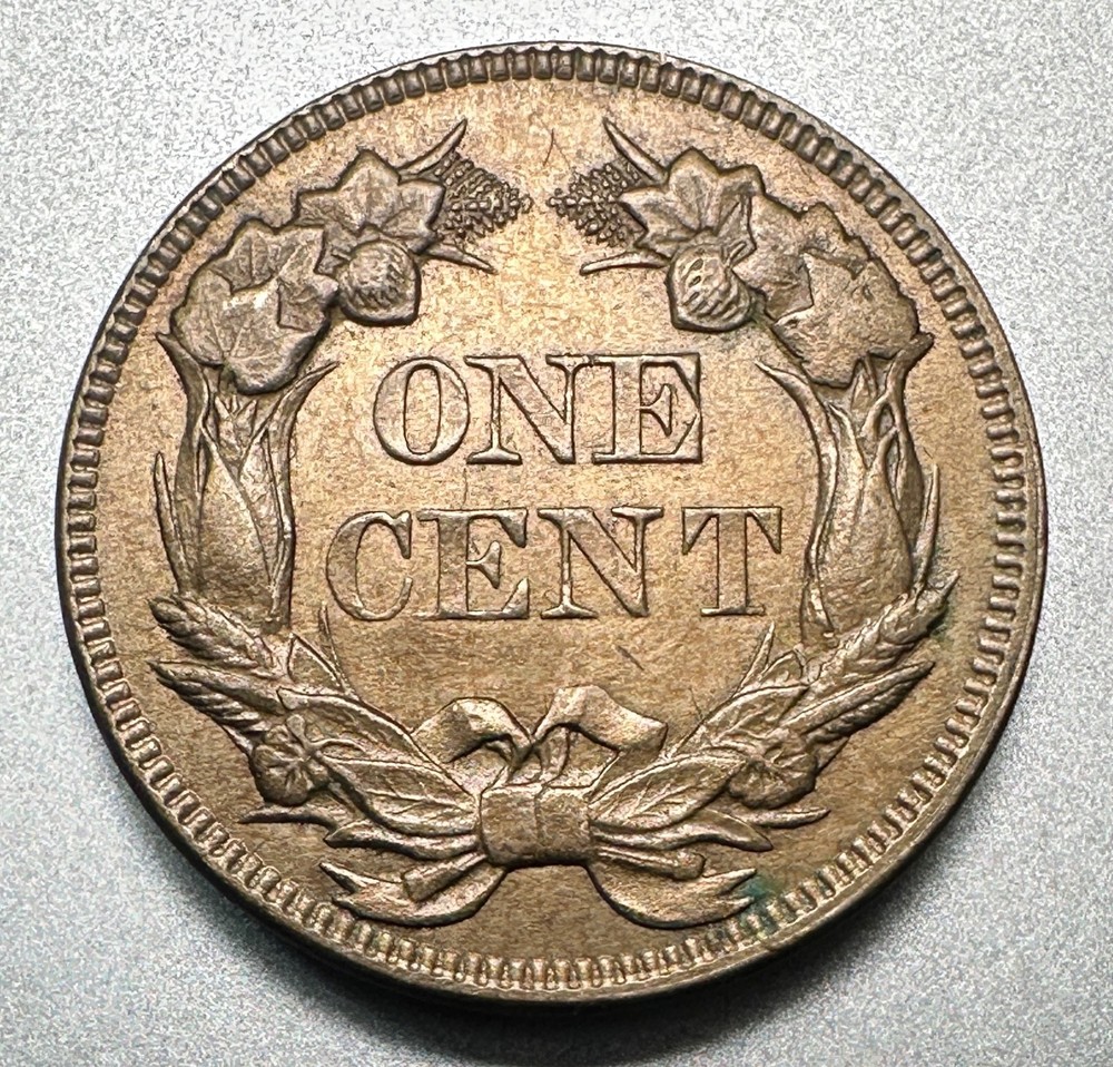 1857 FLYING EAGLE CENT AU/UNC DETAILS #1987