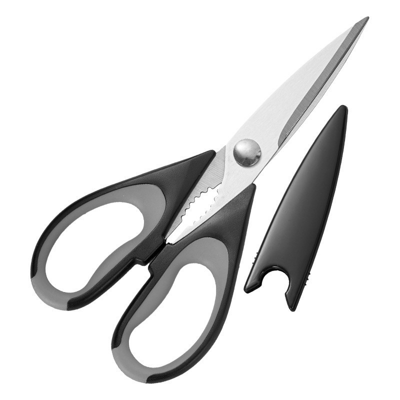 Kitchen Scissors Stainless Steel Home Use with Sheath Cuts Multifunctional US
