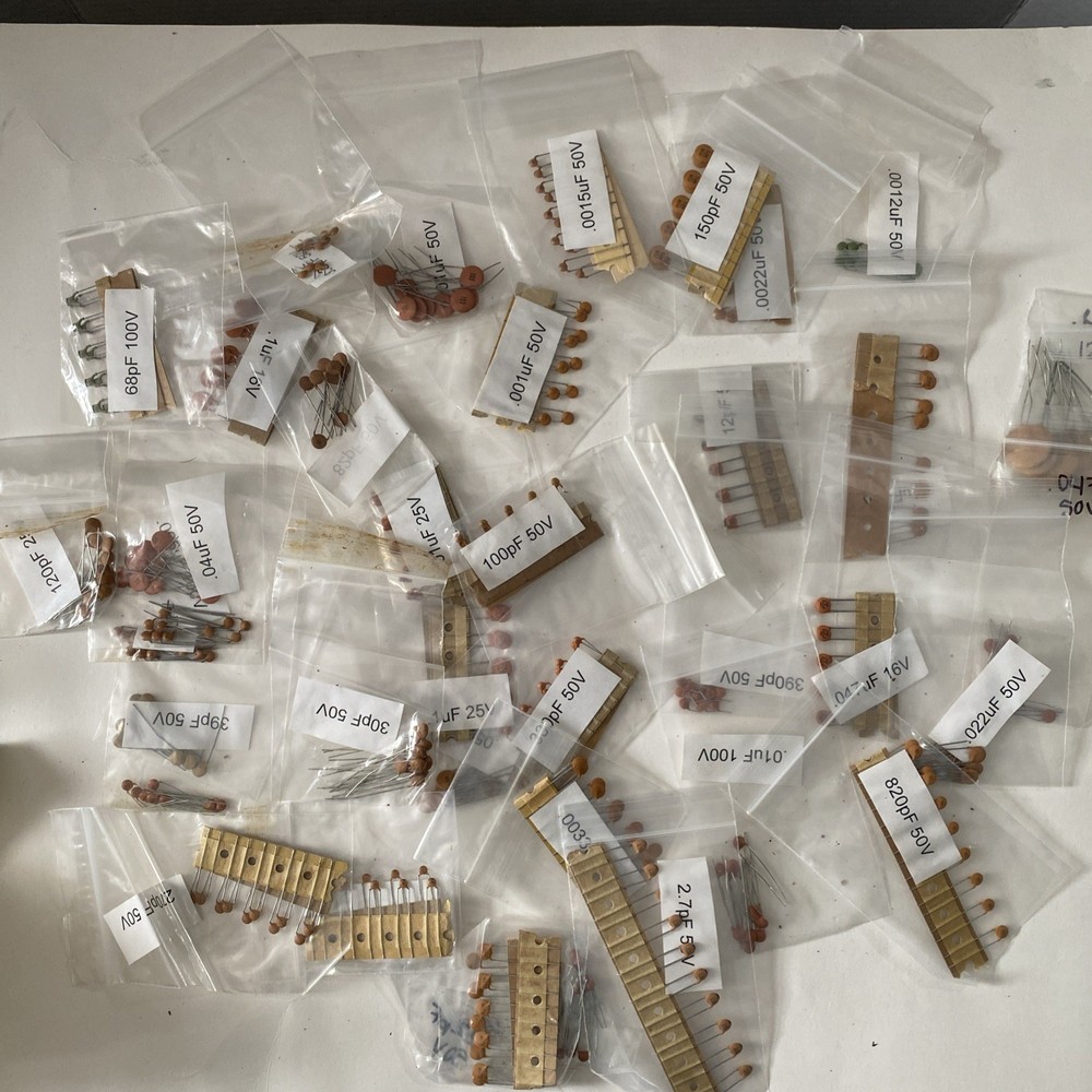 LARGE LOT NOS CERAMIC DISK CAPACITORS - With Resistors