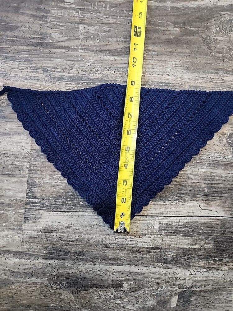 Medium Crocheted bandana Navy