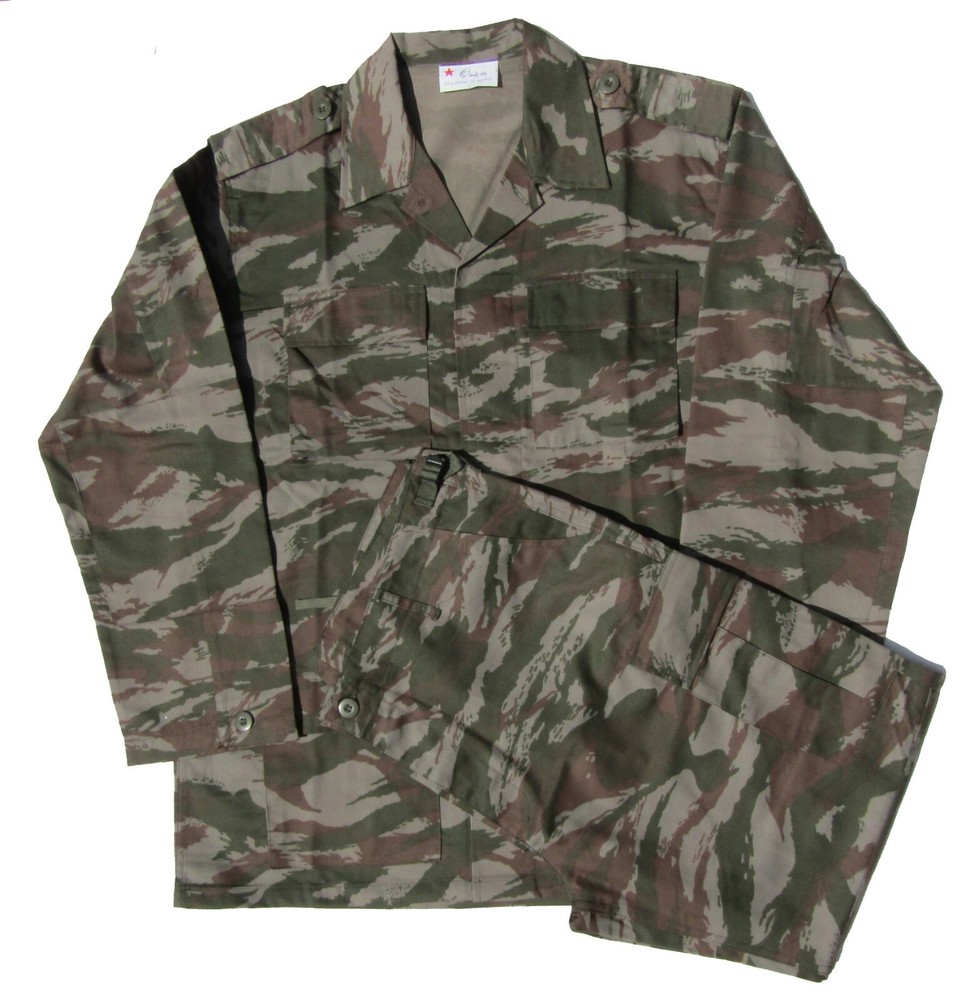 Grey Cuban Lizard Pattern BDU Camouflage Set Size Large
