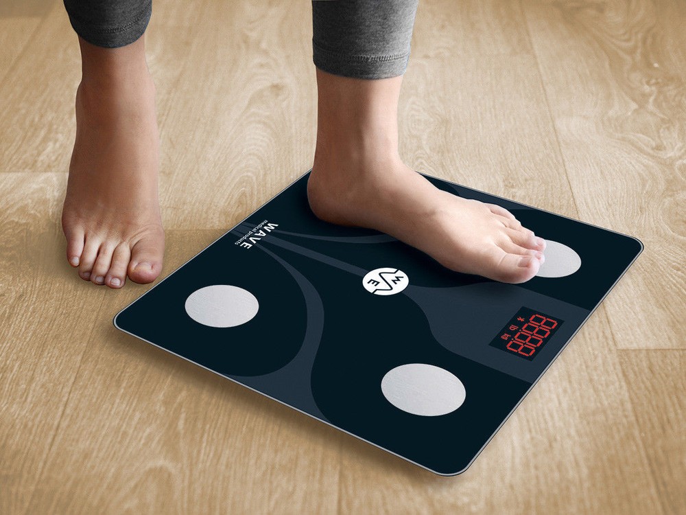 WAVE Smart Digital Bathroom Weight Fat Scale Body BMI Mobile Fitbit Bluetooth