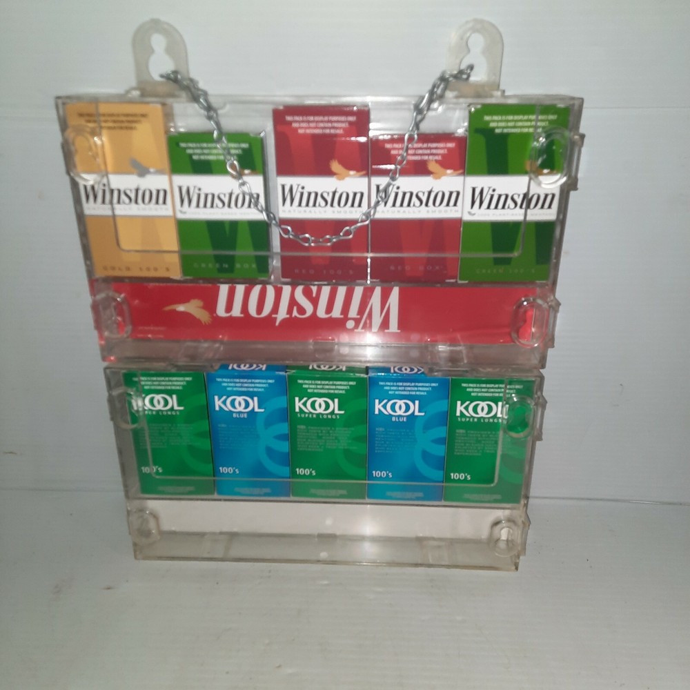 Winston & Kool Cigarettes Store Display Price Sign Advertising