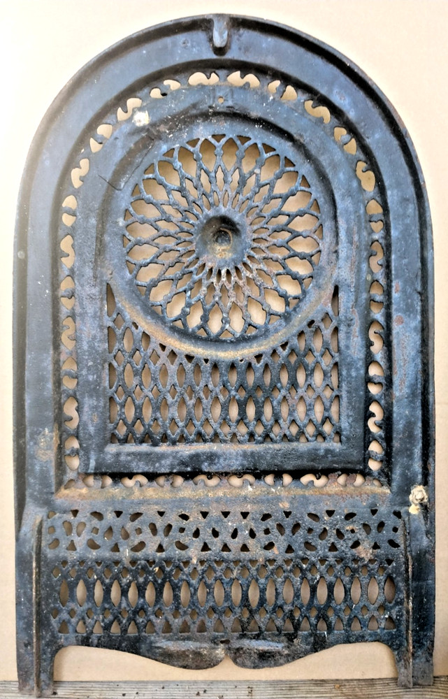 Victorian Cast Iron Grate Front Fireplace Arch Top Summer Front, Architectural#9