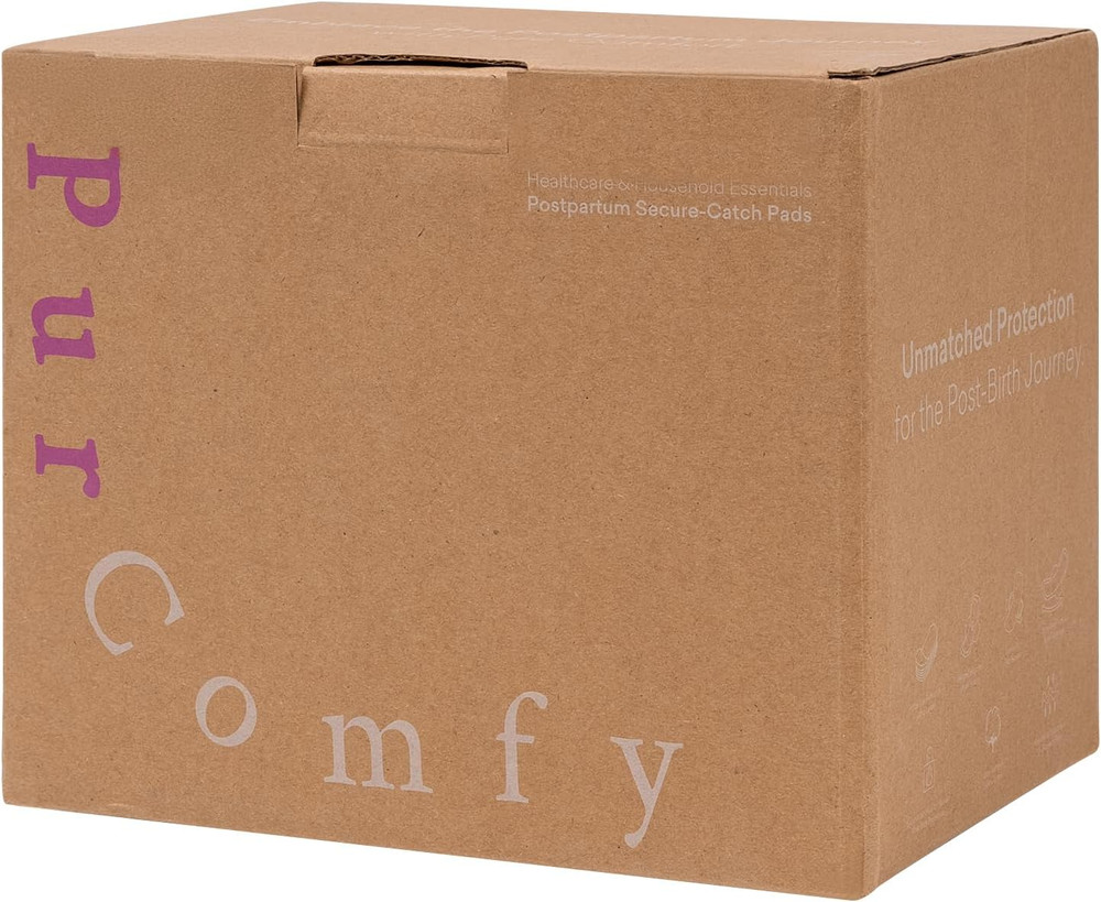 Purcomfy 24 Count Premium Postpartum Pads with Wings, Large Maximum Absorbency P