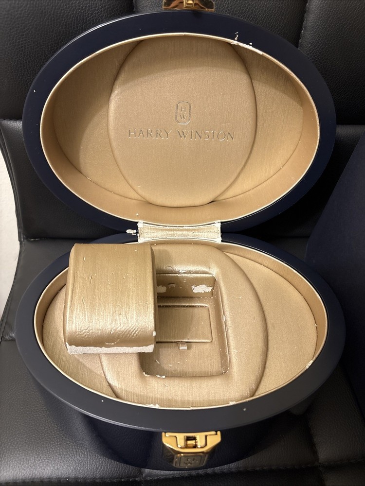 Authentic Harry Winston watch Box Case Inner Outer Cloth Full Set